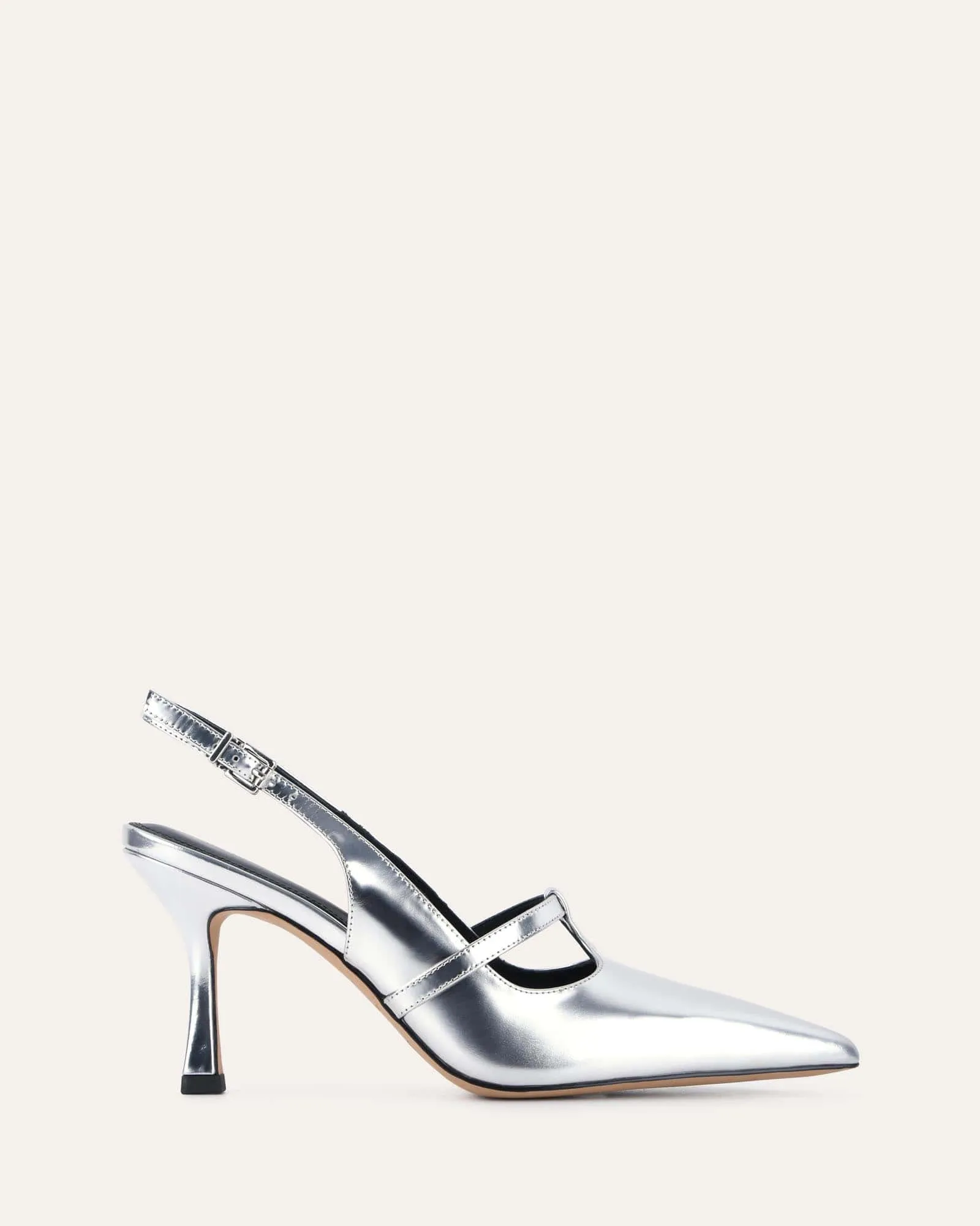 ABIGAIL HIGH HEELS SILVER LEATHER