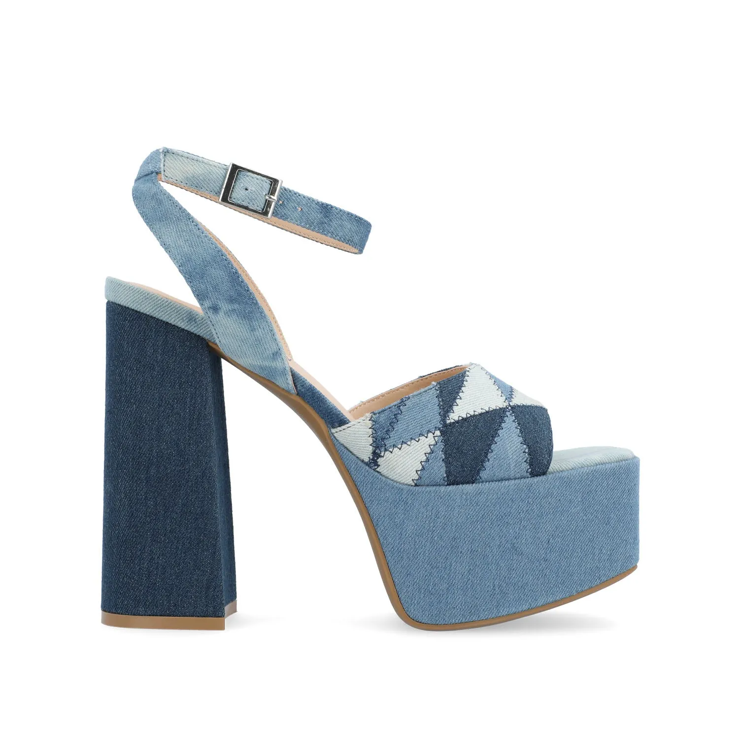 ASHERBY STRAPPY HEELED SANDALS IN FABRIC