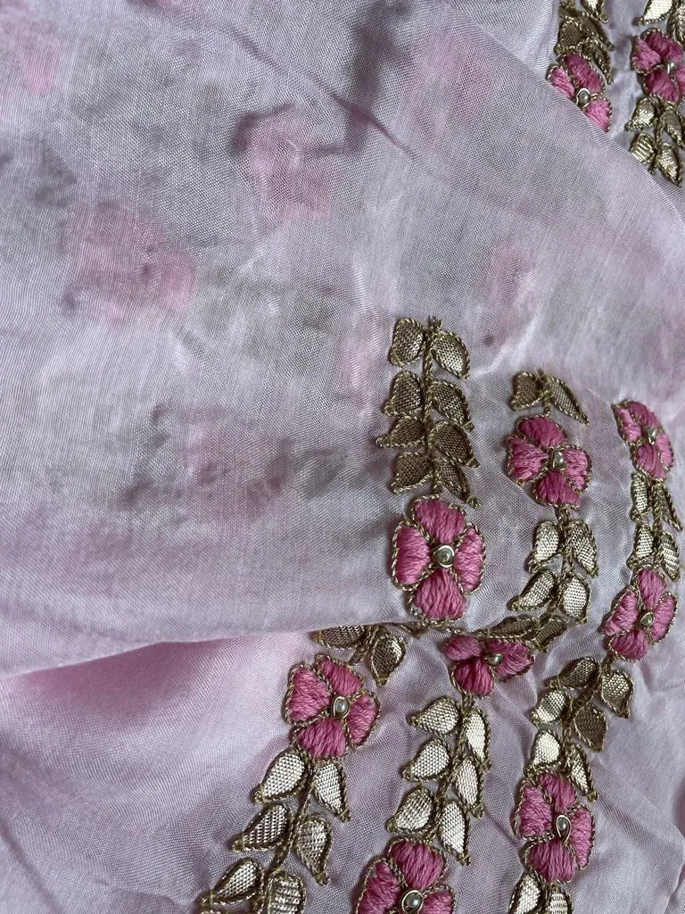 Baby Pink Gota Patti Kurti