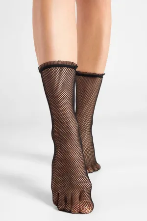 Bea Net Organza Trim Socks 40 Denier