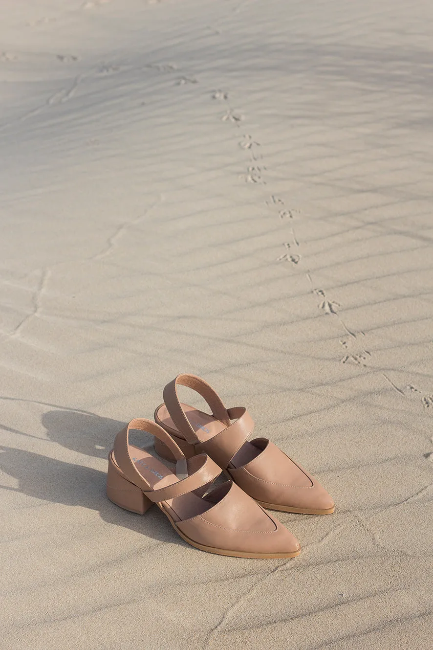 Bermuda -  Nude Leather Sandals