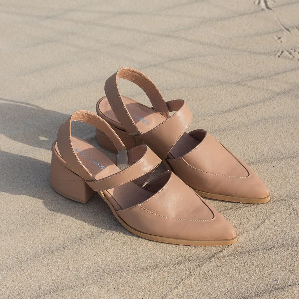 Bermuda -  Nude Leather Sandals