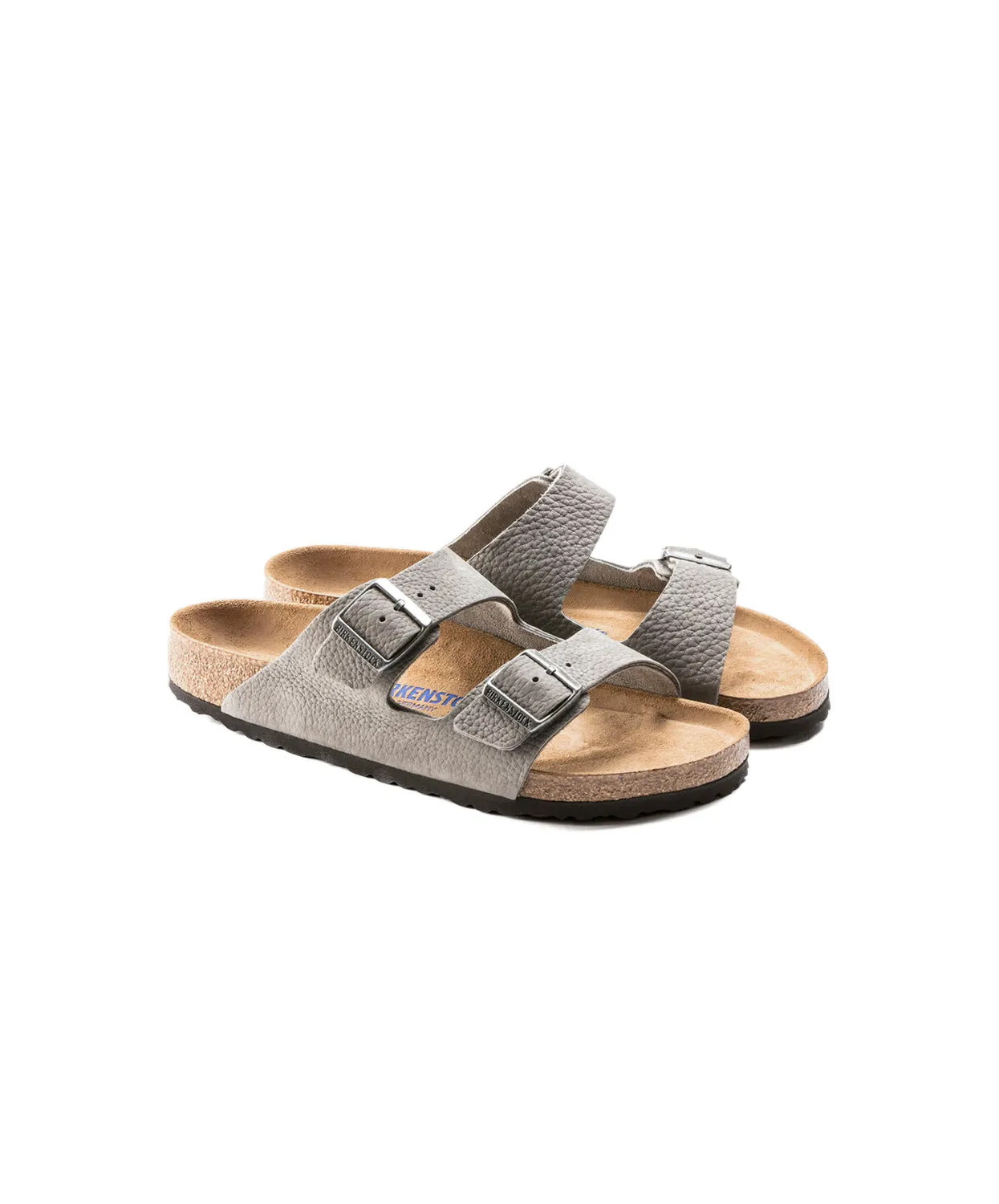 Birkenstock Arizona Nubuck Leather Desert Buck Whale Grey Sandals