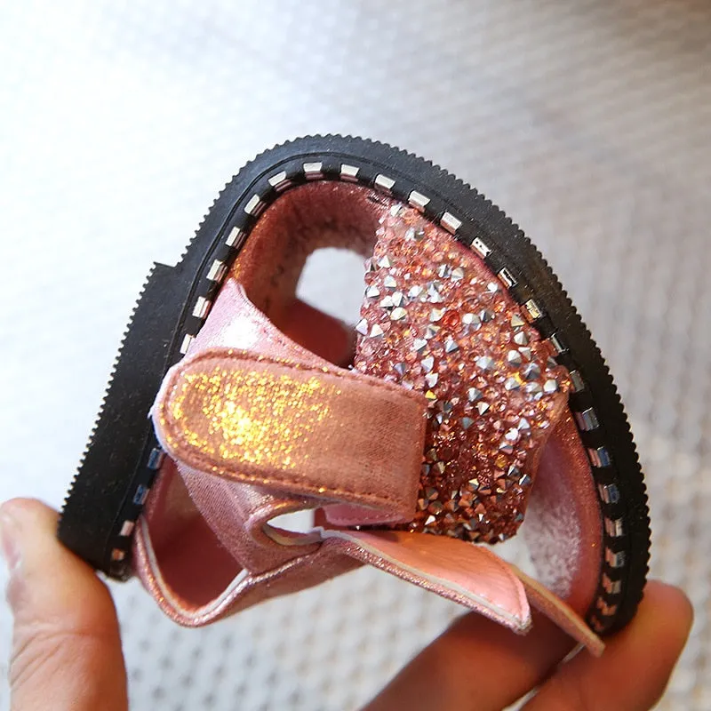 Bling Shiny Rhinestone Girls Sandals With Rabbit Ear