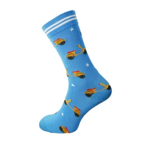 Blue Vespa Bamboo Socks