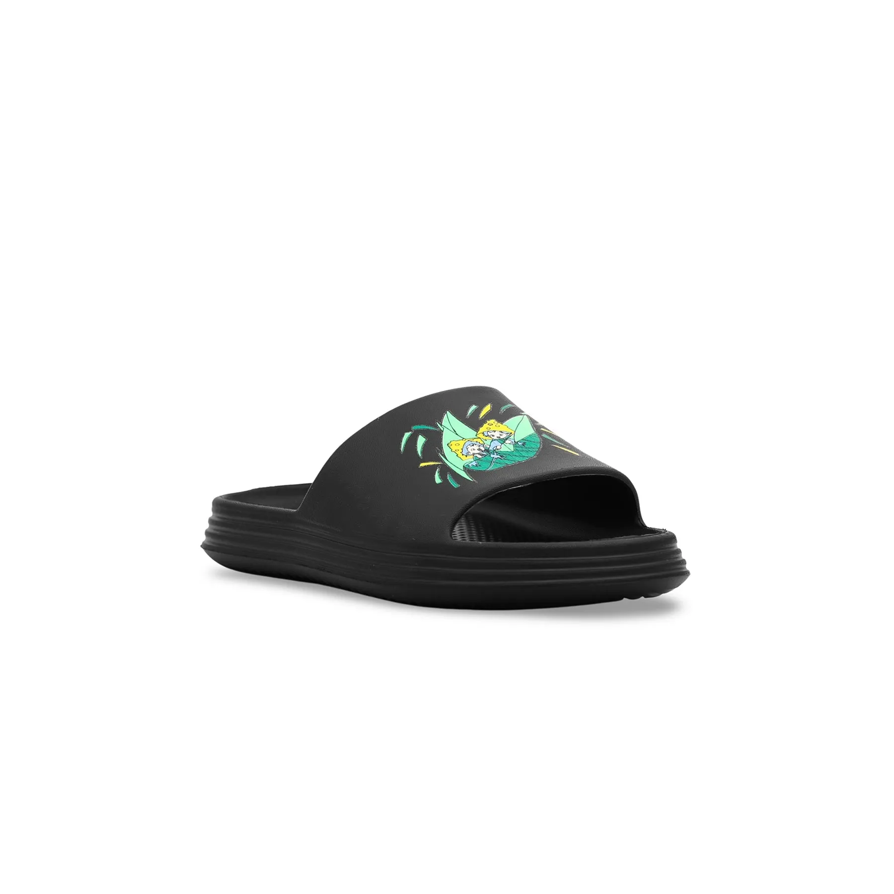 Boys Black Casual Flip Flop KD5488