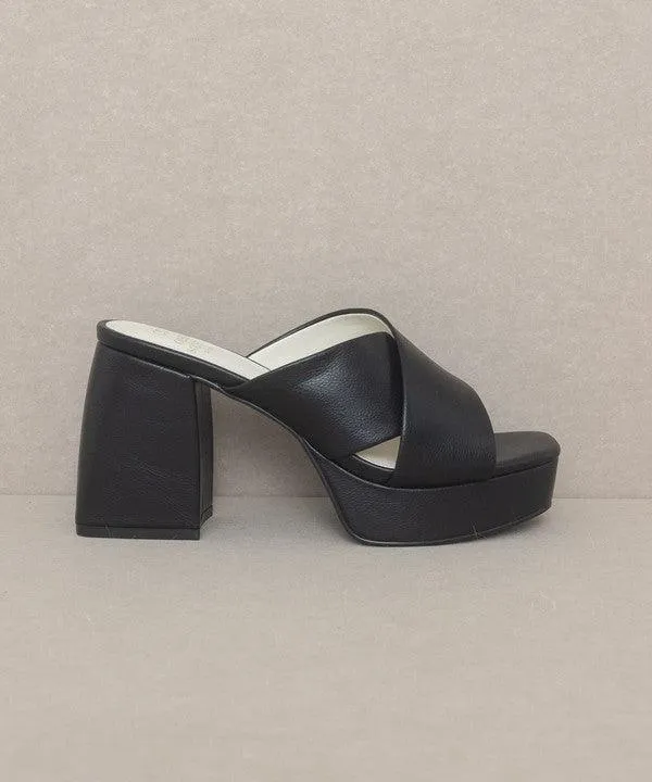 Carmen Chunky Platform Mule Heel