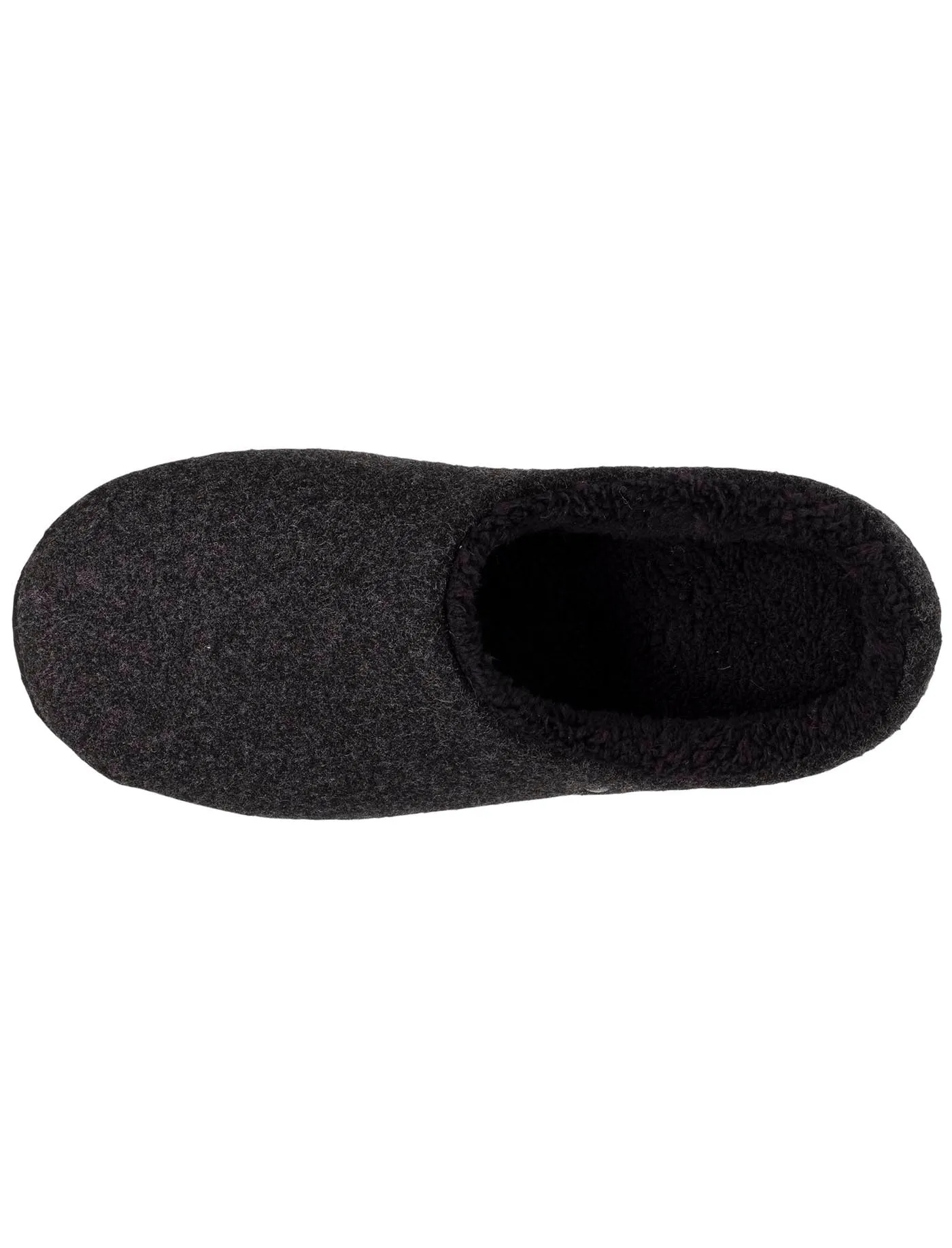 Chaussons mules flanelle Homme Noir chiné