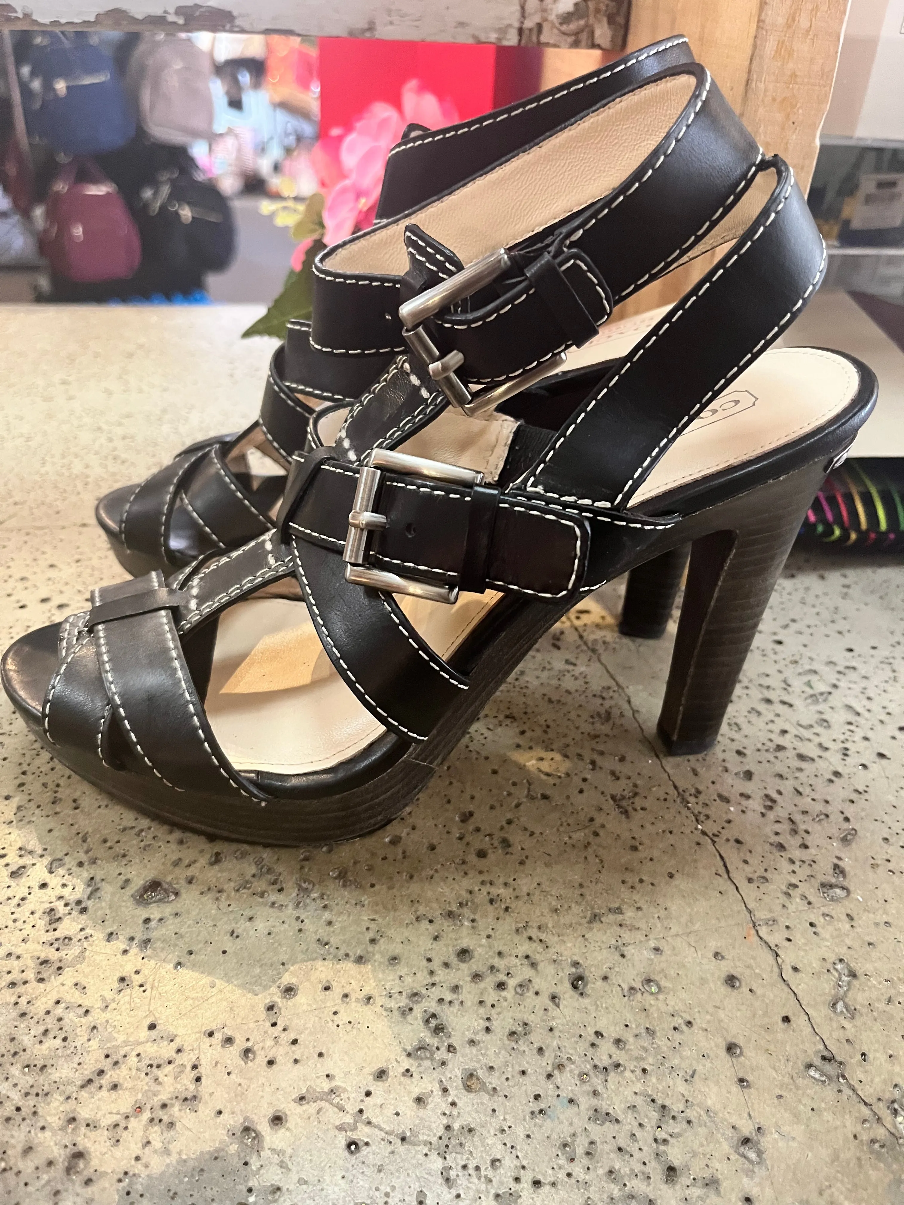 Coach Platform Strappy Heels (Size 9)