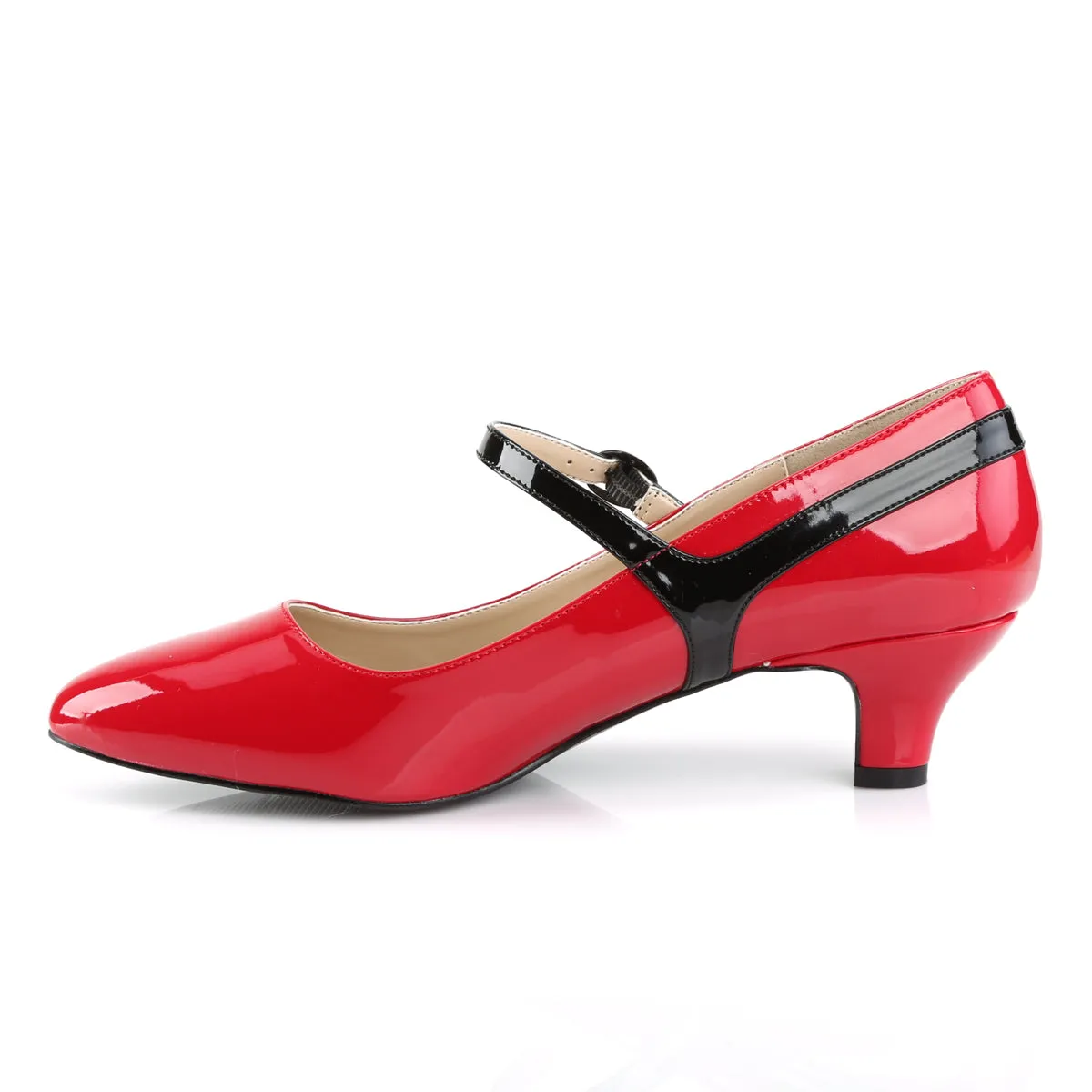 Comfortable Large Size Red Classic Kitten Heels