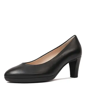 Coti Black Leather Heels