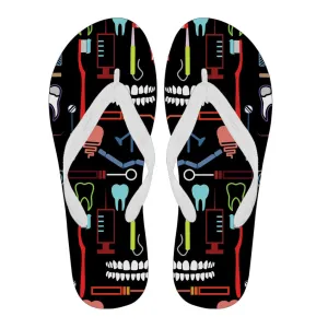 Dental Tools Men's Flip Flops - Black