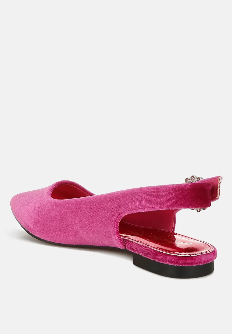 Dolan Velvet Slingback Flat Sandals