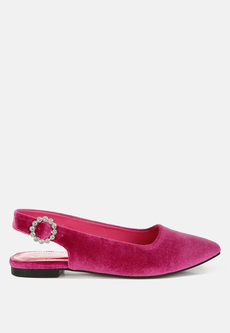 Dolan Velvet Slingback Flat Sandals