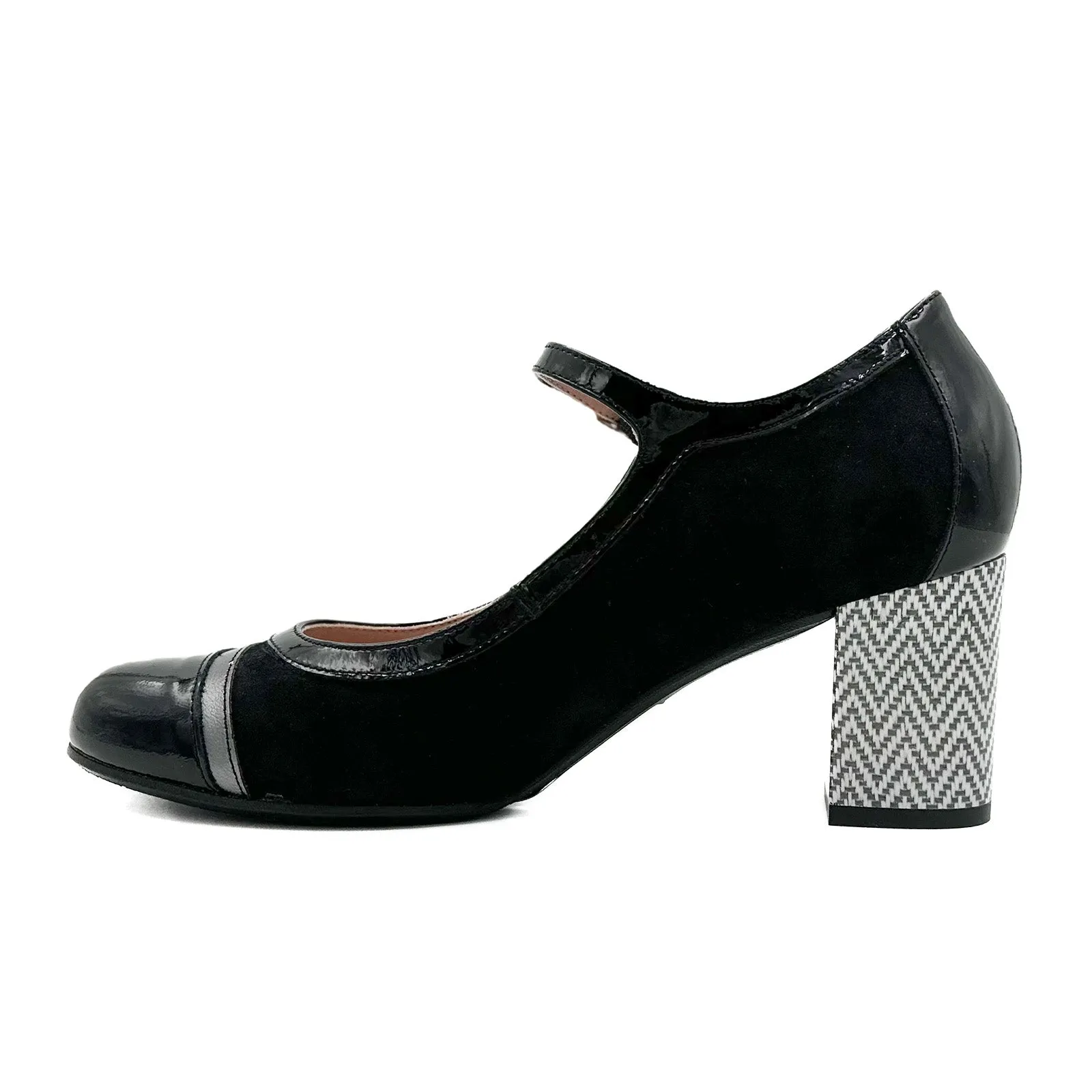 Dorking Rodin D9092 Heeled Mary Jane (Women)-  Black Anthracite