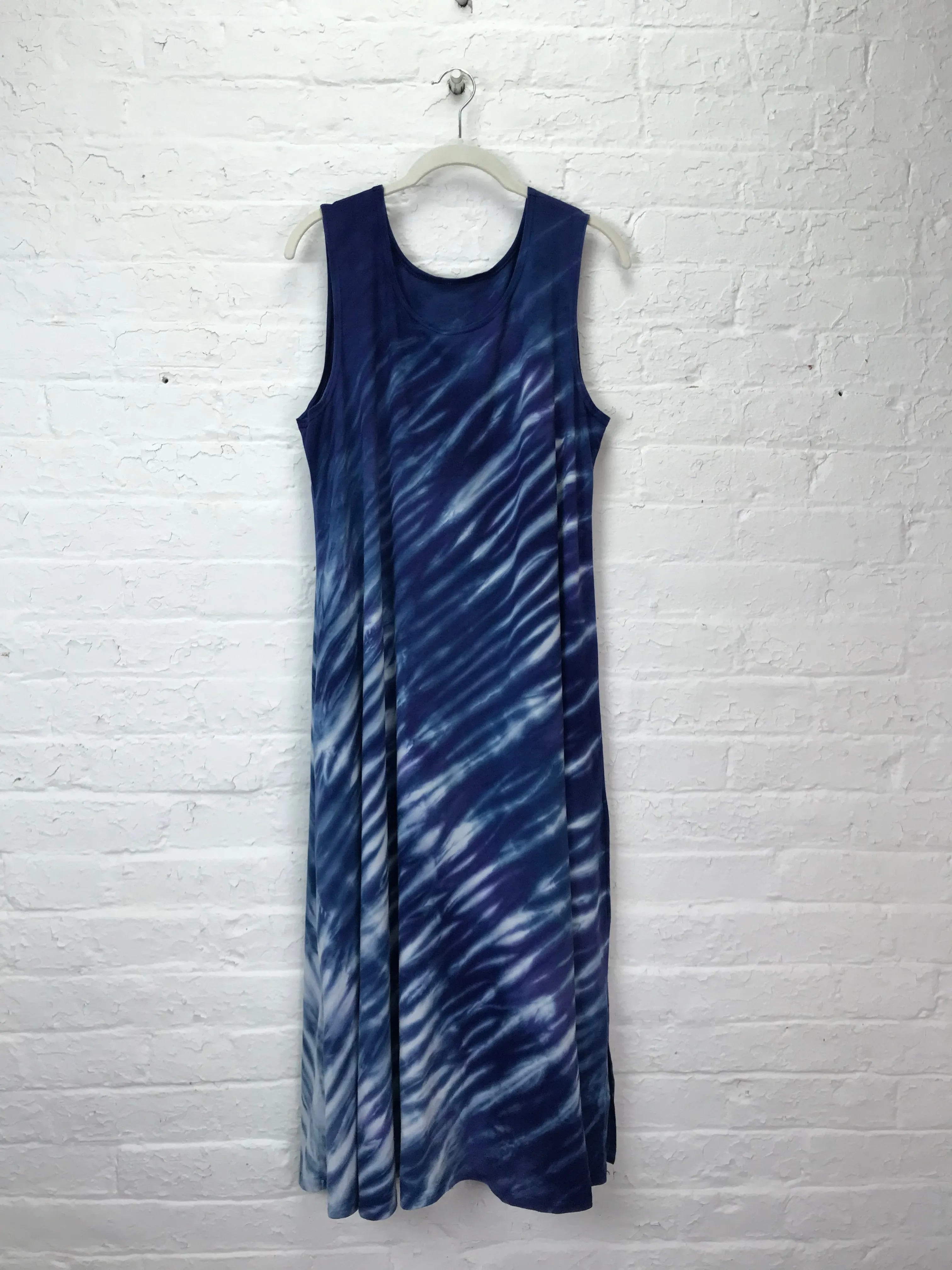 Eileen Midi Tank Dress in Blue Waves