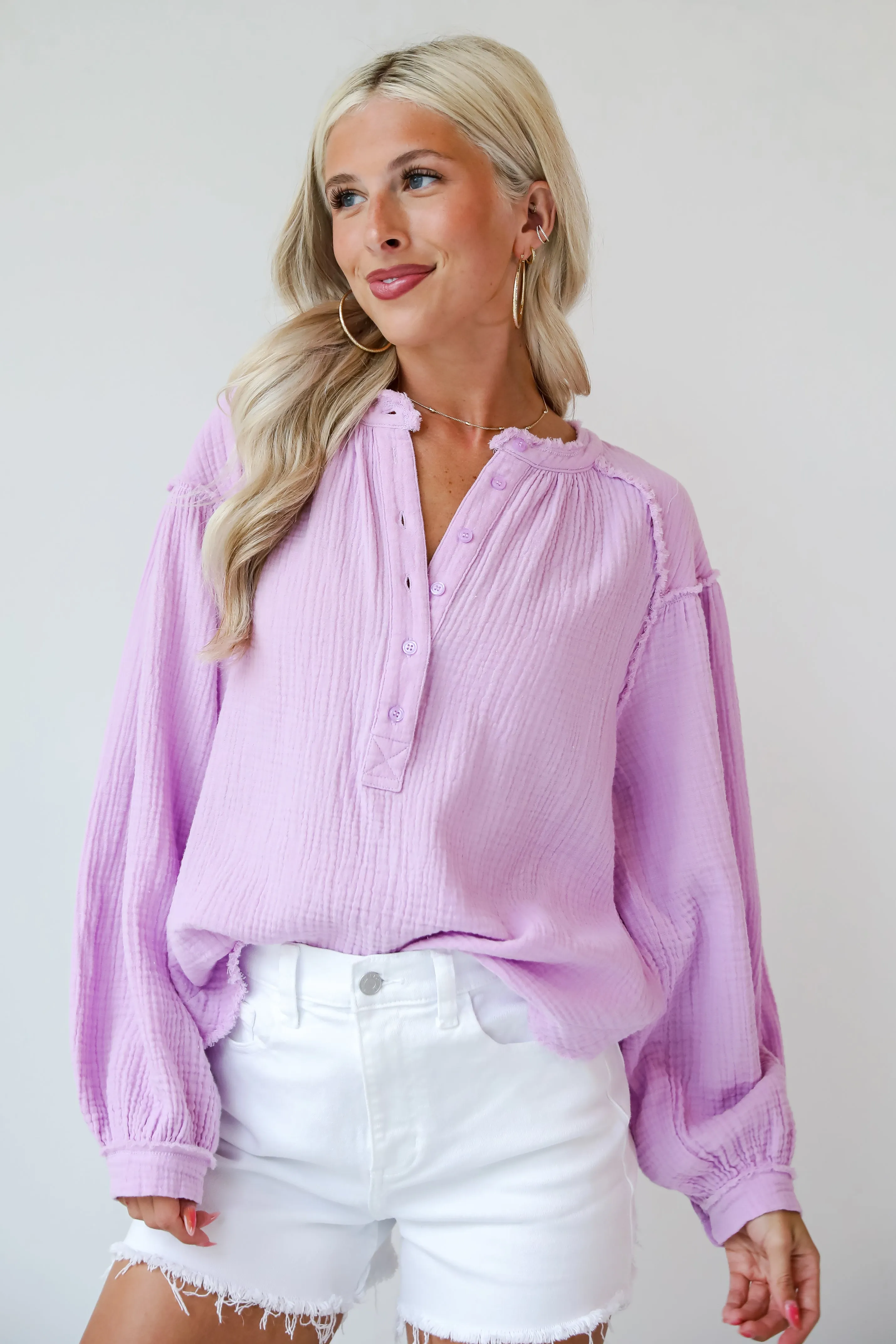 FINAL SALE - Seeking Oasis Linen Blouse