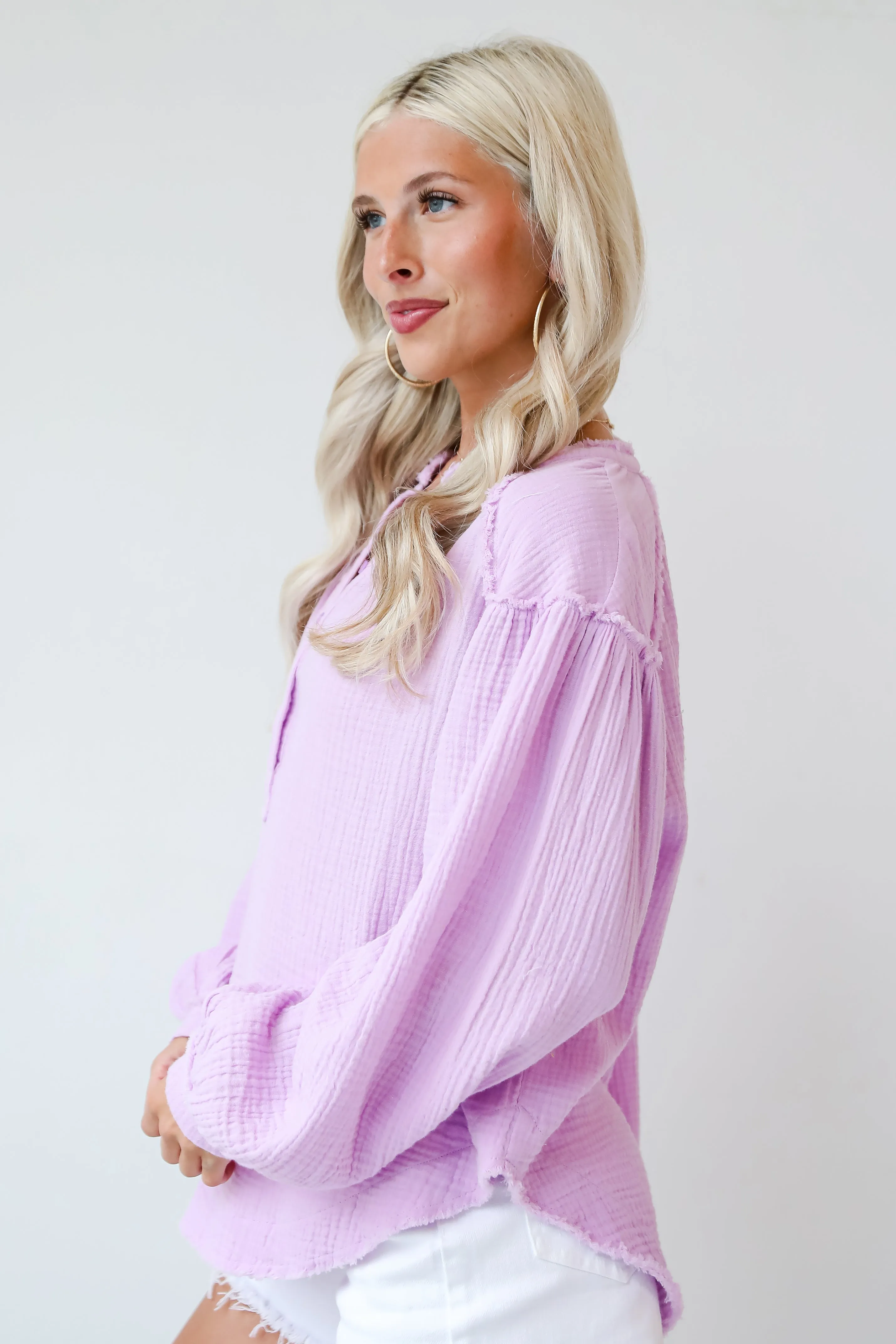 FINAL SALE - Seeking Oasis Linen Blouse