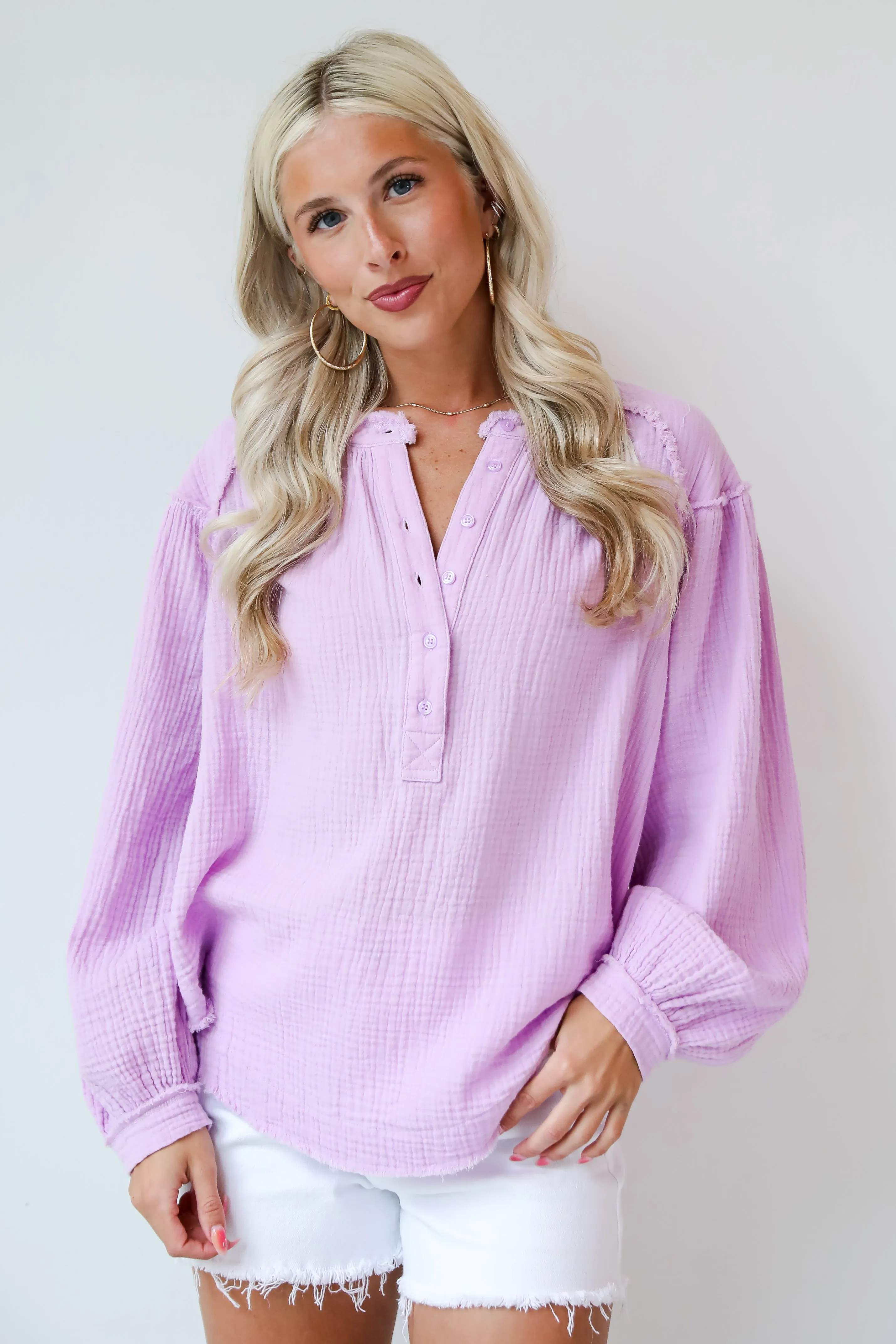 FINAL SALE - Seeking Oasis Linen Blouse