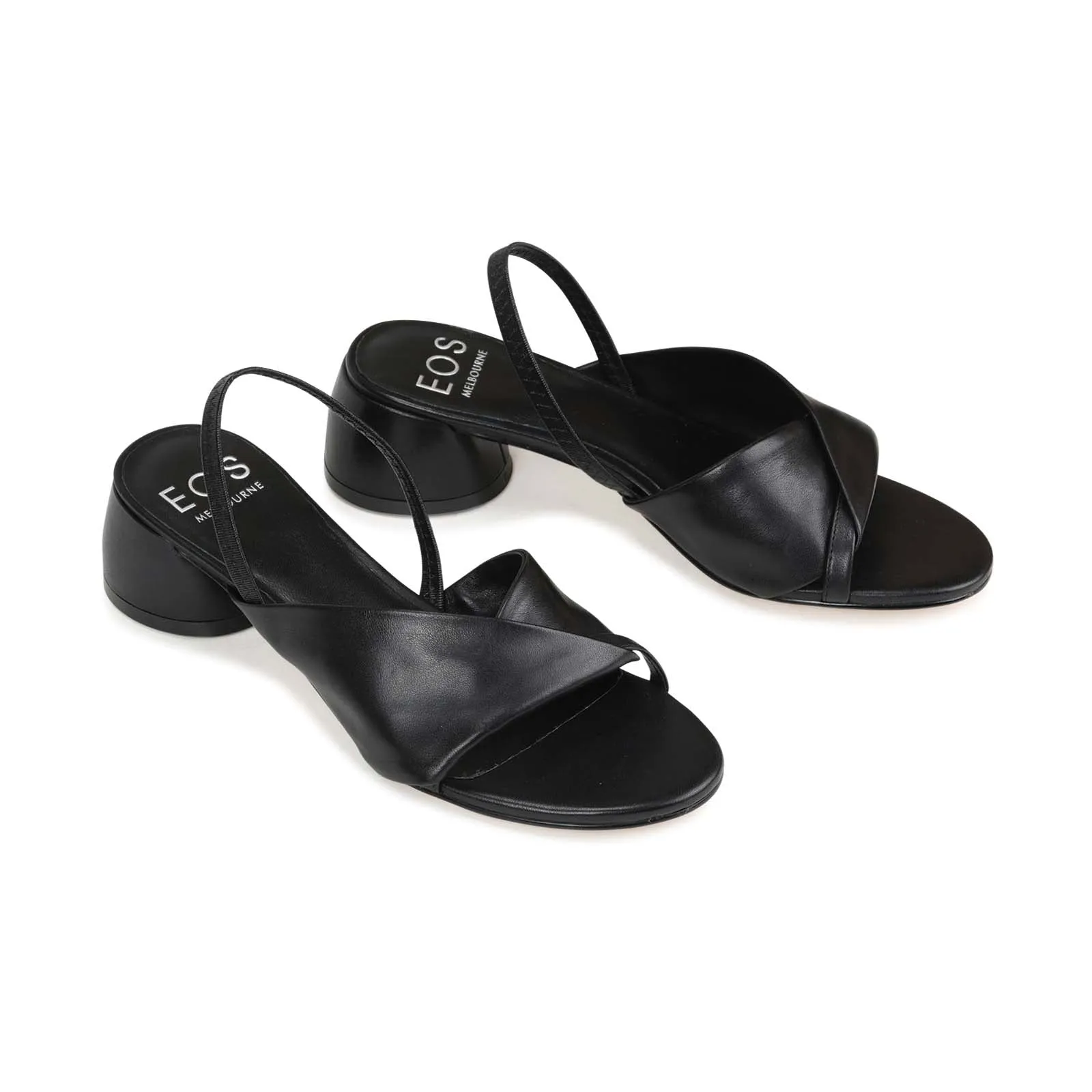 FIORELLO LEATHER HEEL SANDALS