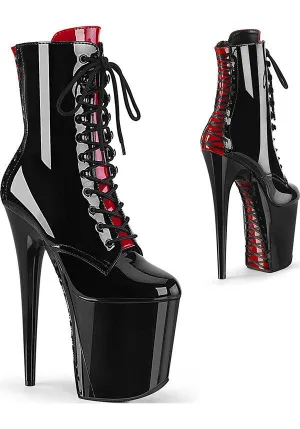 FLAMINGO-1020FH [Patent Black/Red] | PLATFORM BOOTS [PREORDER]