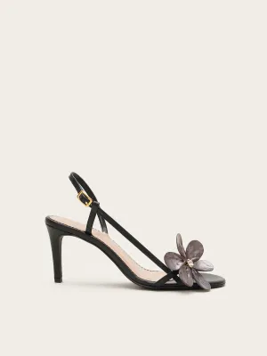 Fleurs Blanches Slingbacks