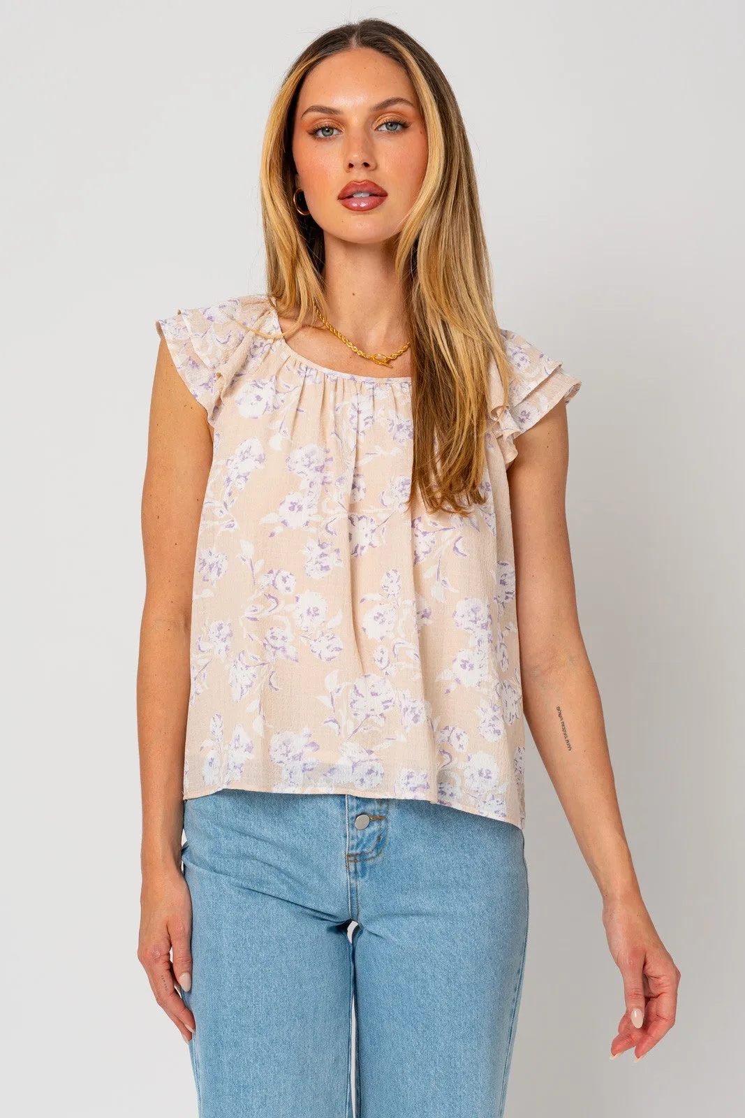 Freda Double Sleeve Floral Top