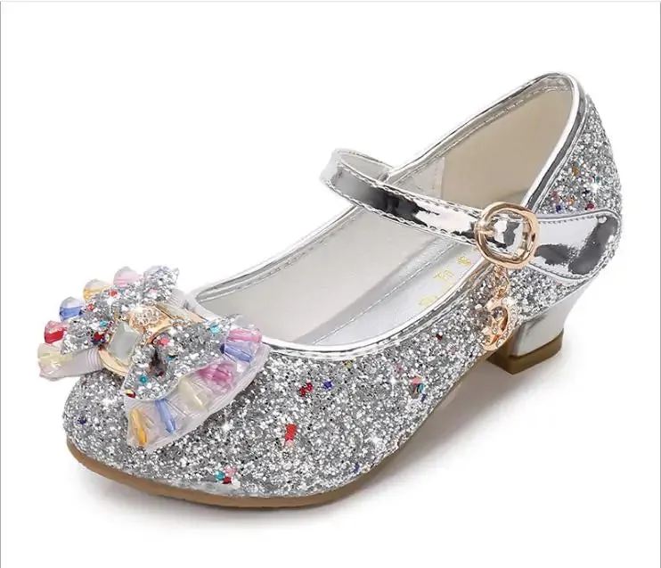 Glitter High Heel Kids Shoes