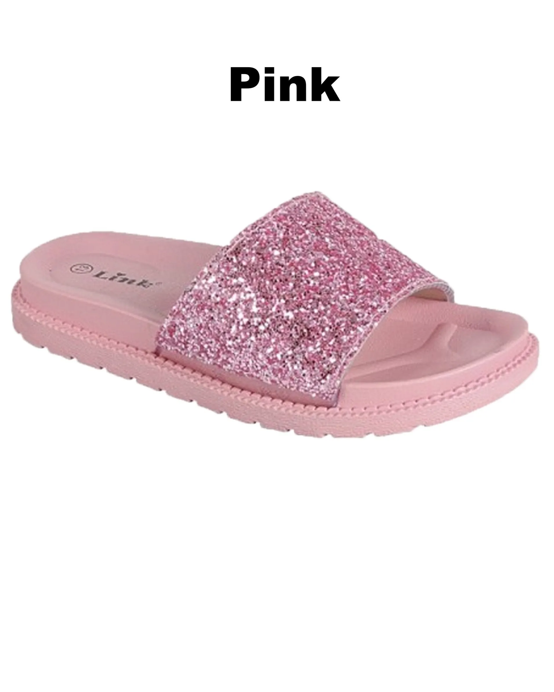 Glitter Slide Sandals - Women