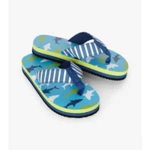 Hatley Great White Sharks Flip Flops Kids-Boys Blue S20SSK029