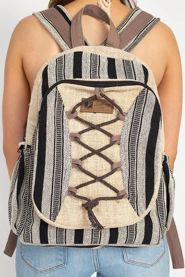 Hemp Rustic Stripe Backpack