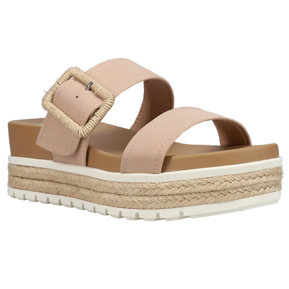 Kenzy Buckle Espadrille Platform Sandals