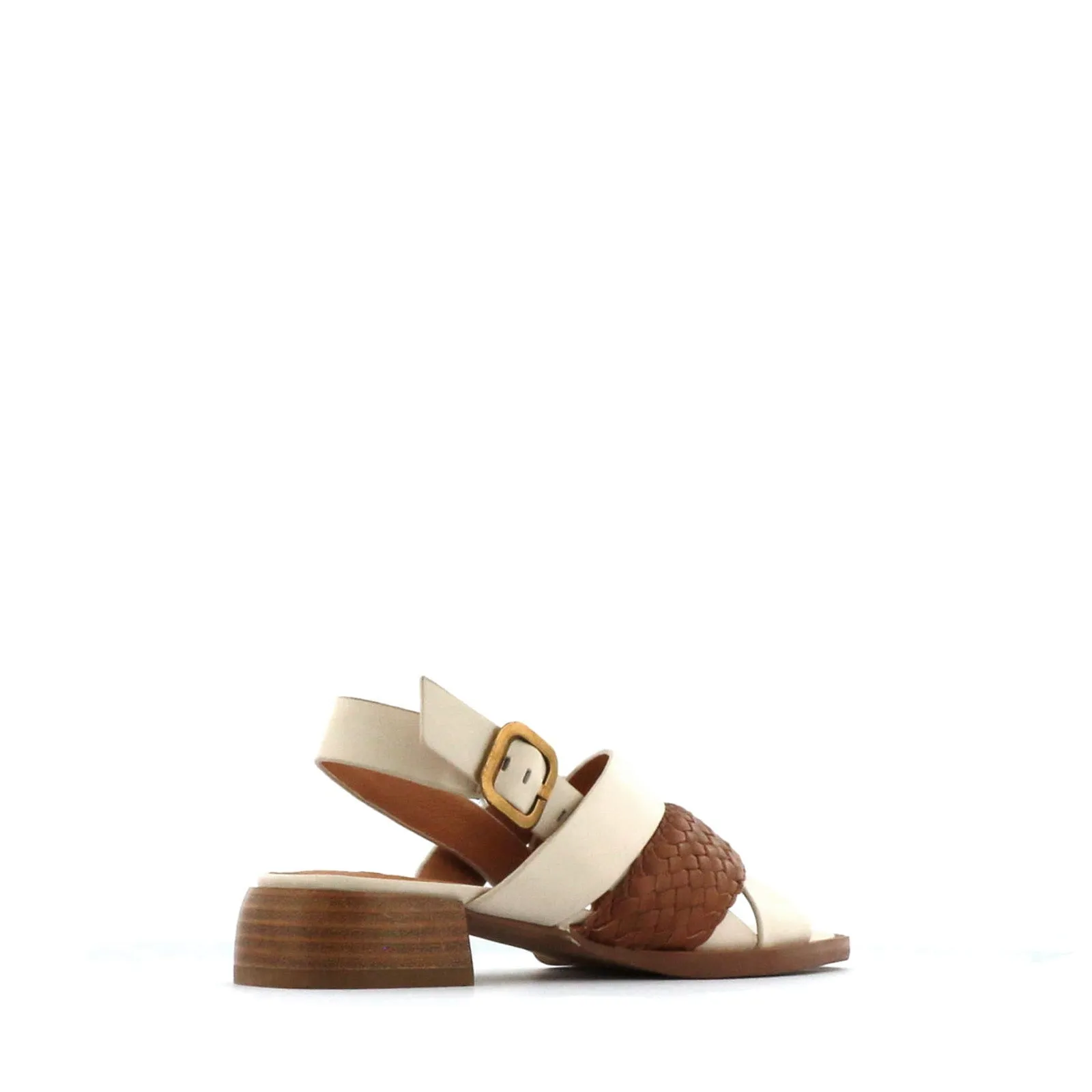 LATICIA LEATHER BLOCK HEEL SANDALS