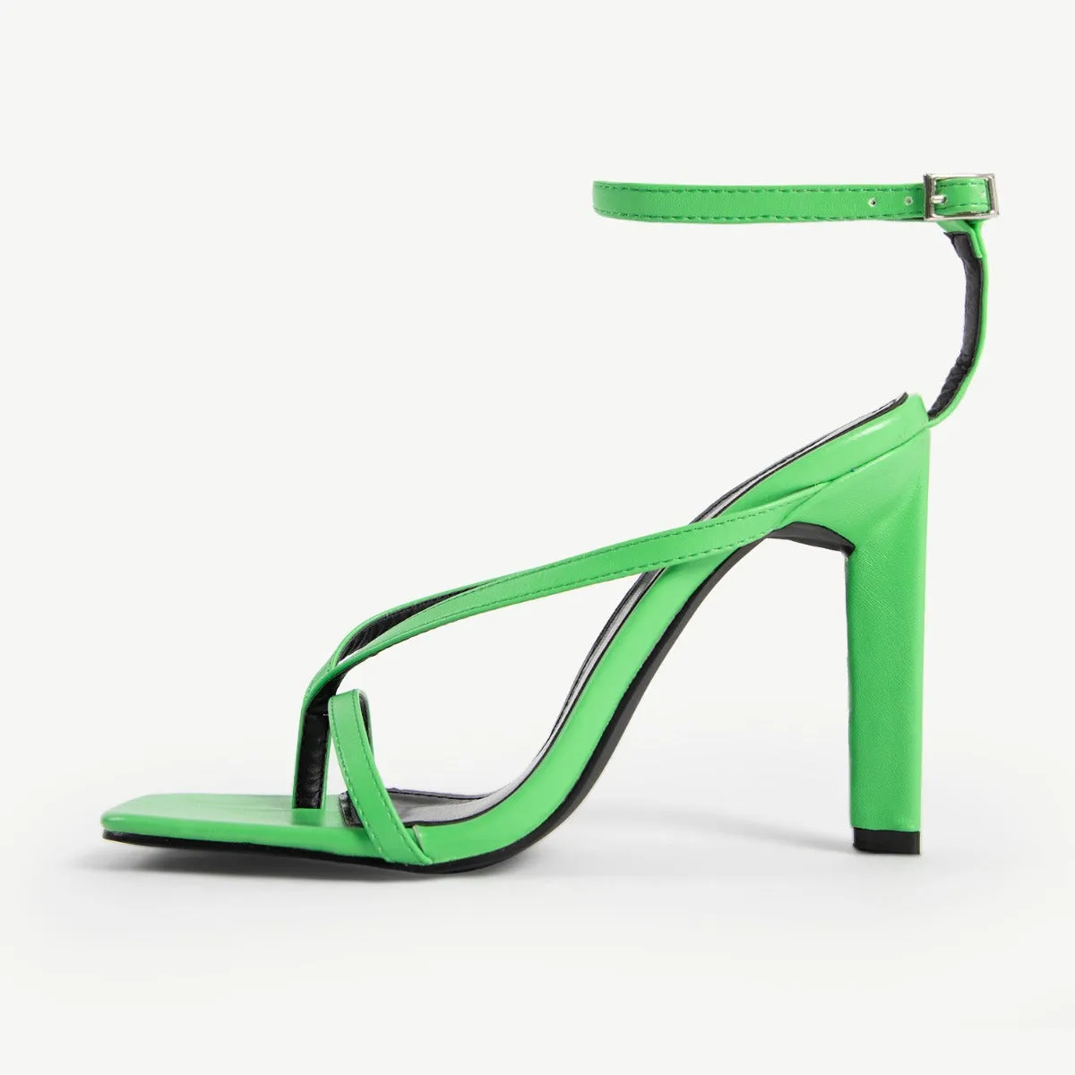 New black green apricot high-heeled shoes