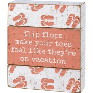 ON VACATION SLAT BOX SIGN