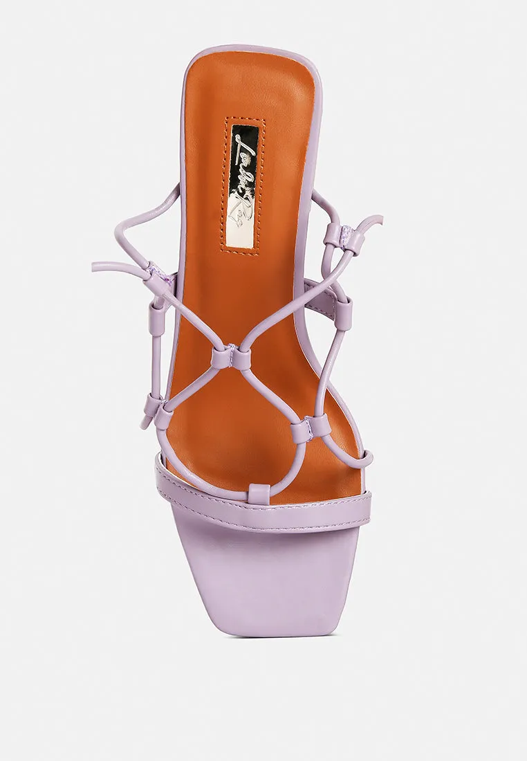 Provoked Lace Up Block Heeled Sandals