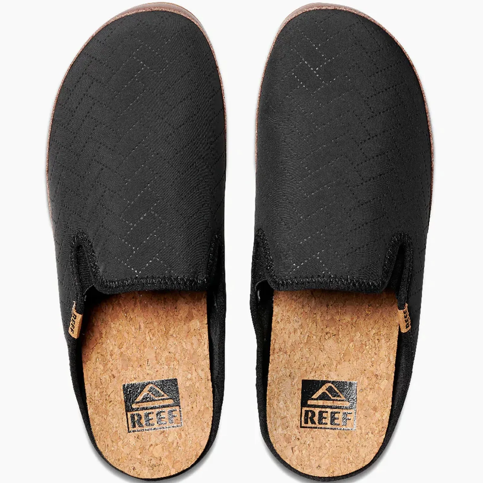 Reef Mens Cushion Homey Cushioned Sliders - Black