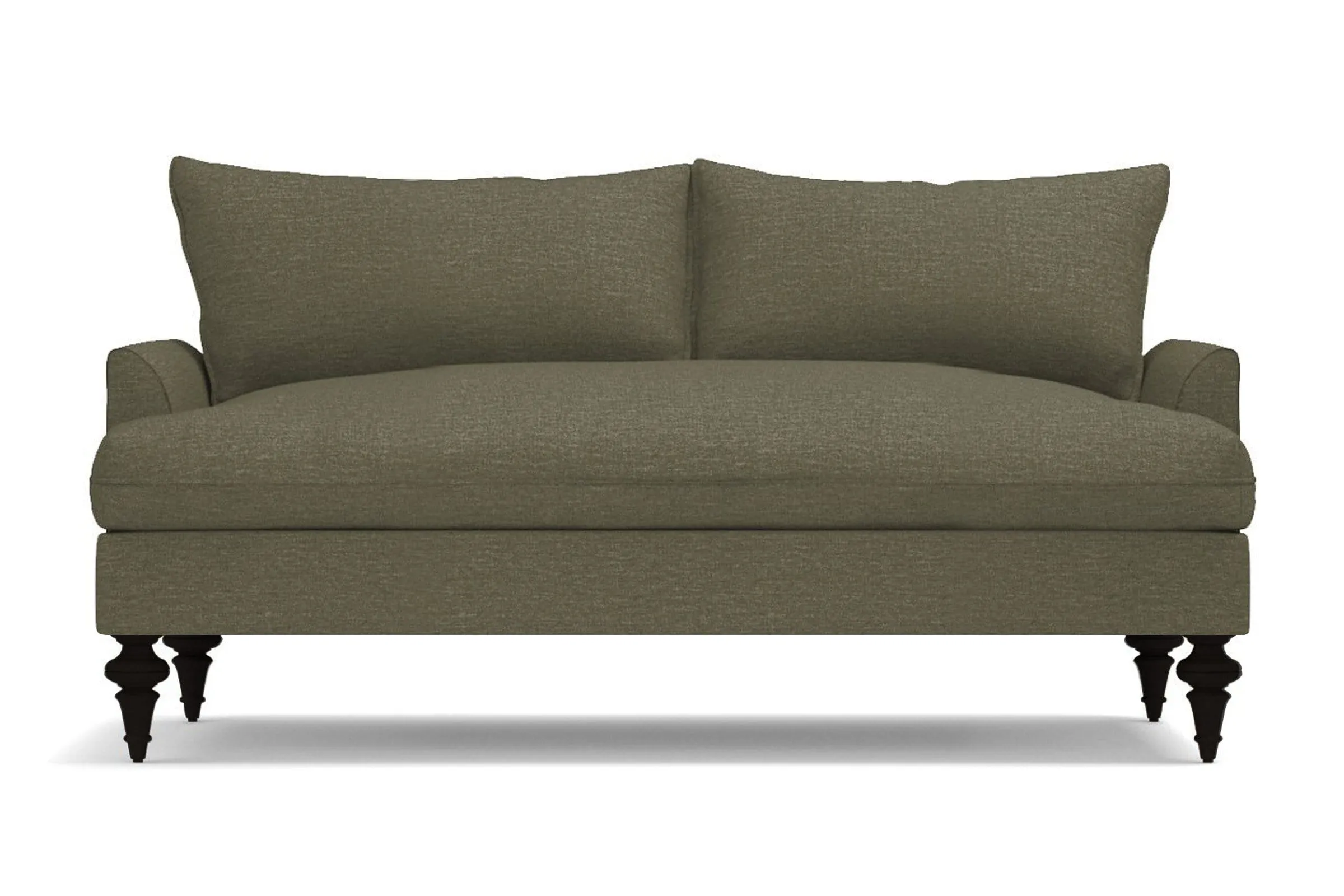 Saxon Apartment Size Sofa :: Leg Finish: Espresso / Size: Apartment Size - 72"w