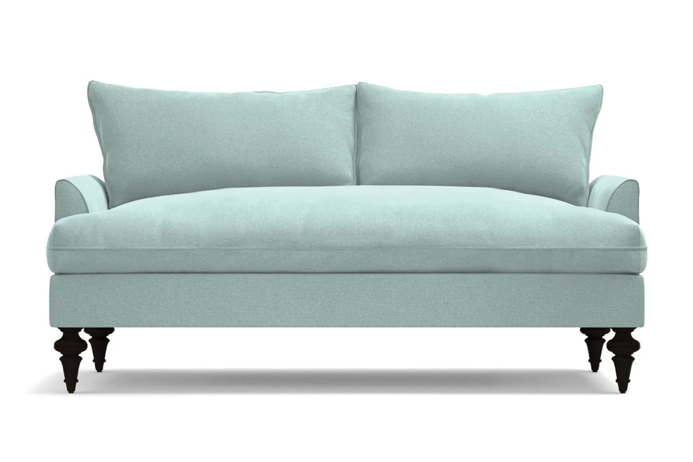 Saxon Apartment Size Sofa :: Leg Finish: Espresso / Size: Apartment Size - 72"w