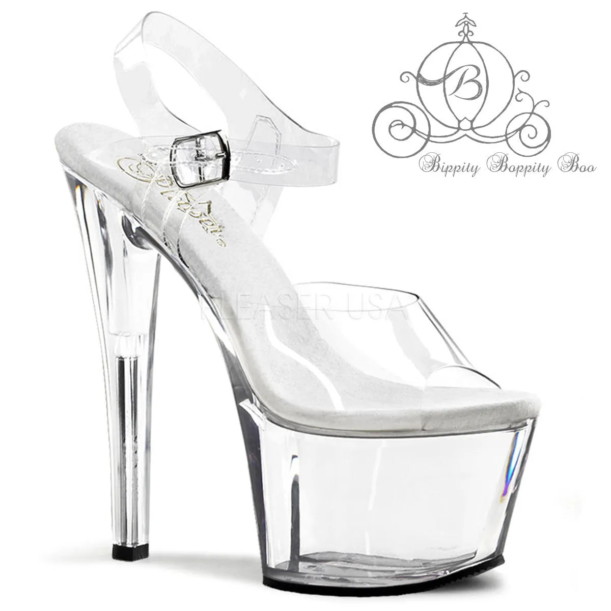 Sky-308 Clear, 7" Heels