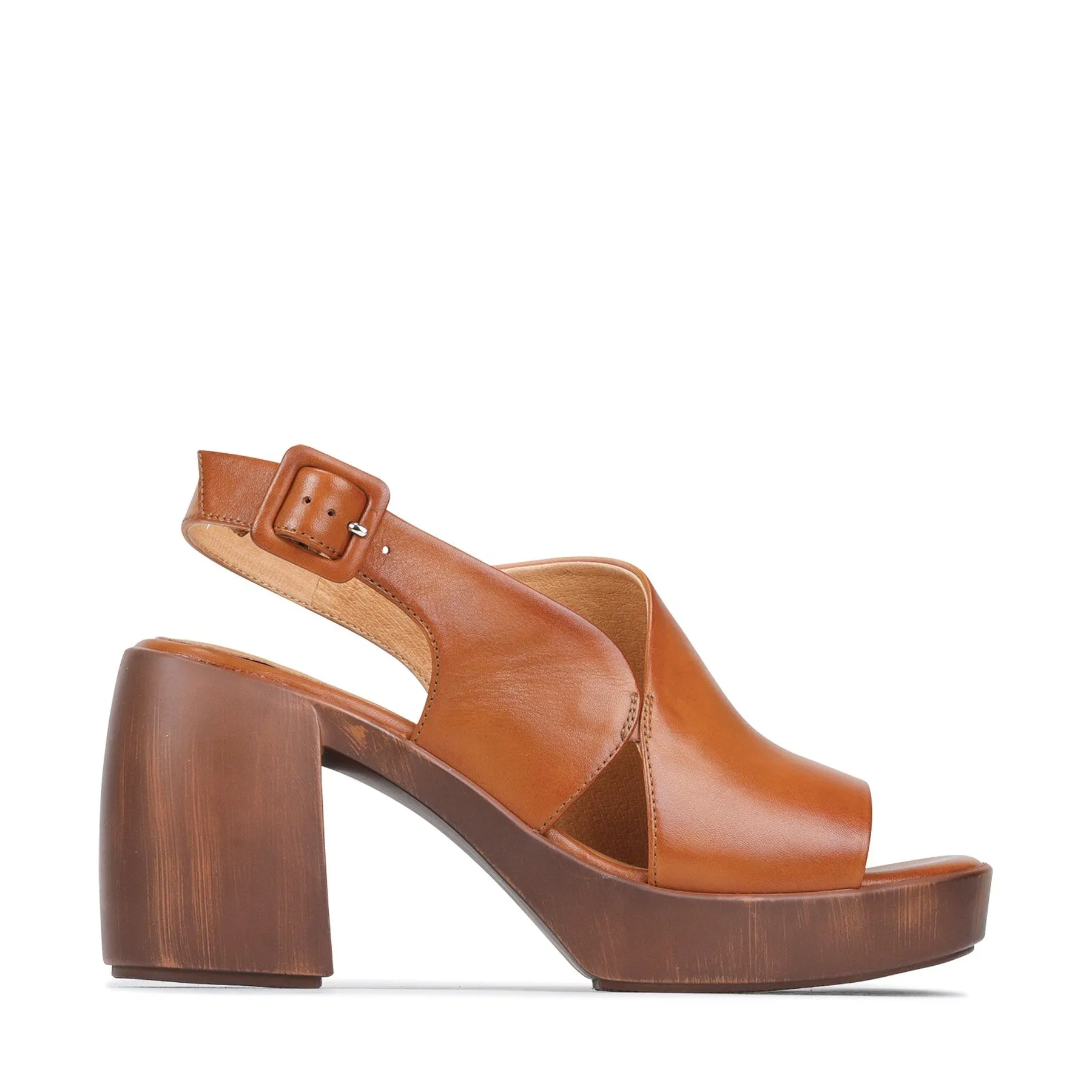 SPICER  LEATHER BLOCK HEEL SANDALS