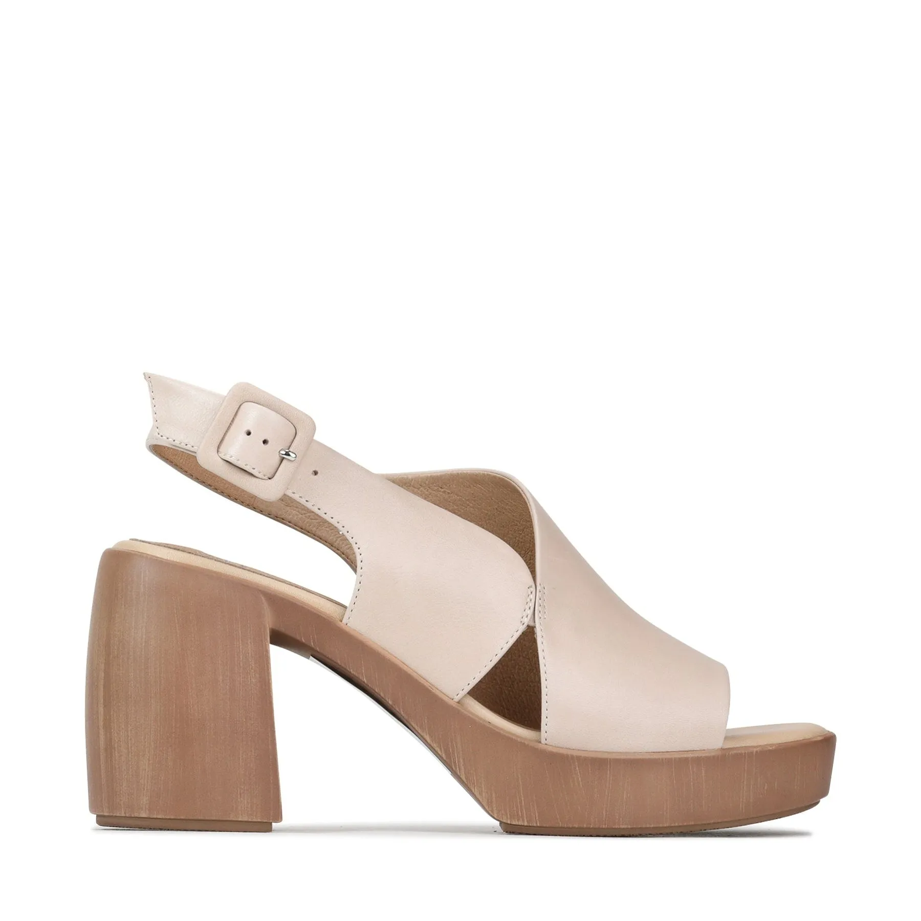 SPICER  LEATHER BLOCK HEEL SANDALS