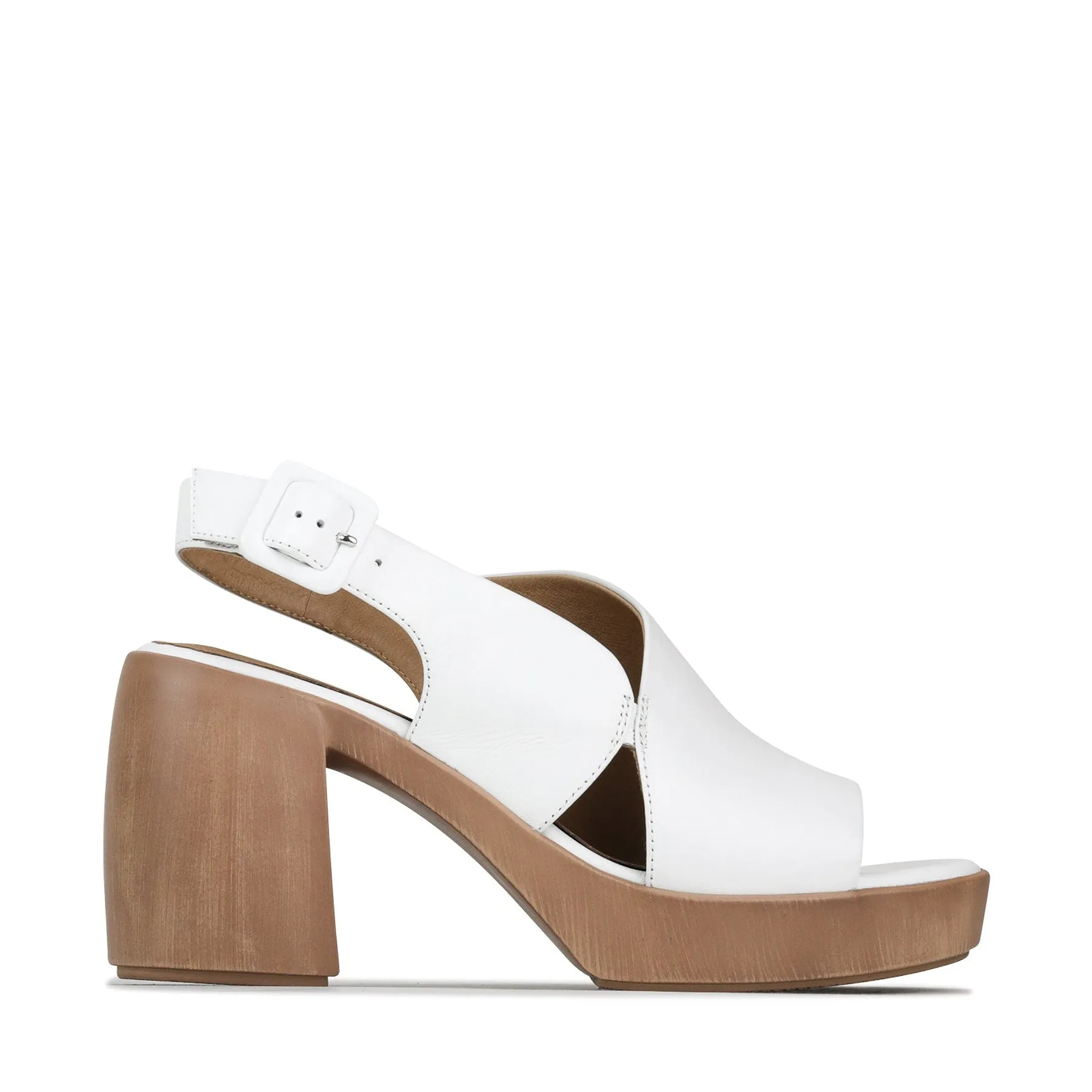 SPICER  LEATHER BLOCK HEEL SANDALS