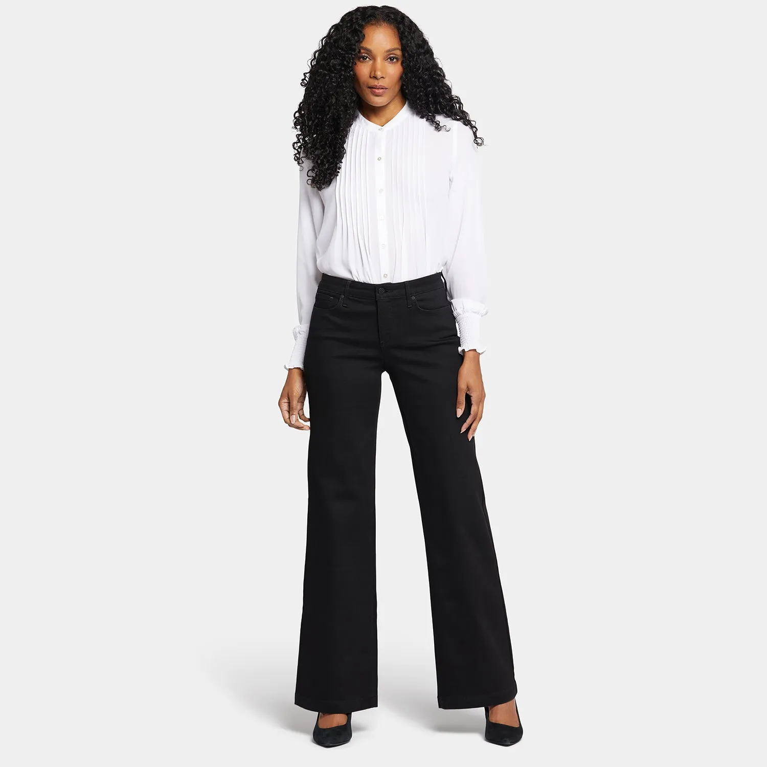 Teresa Wide Leg Jeans - Black Rinse