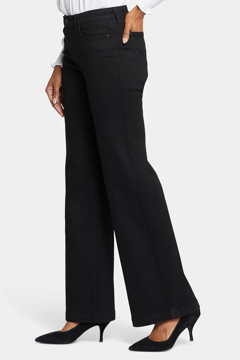 Teresa Wide Leg Jeans - Black Rinse