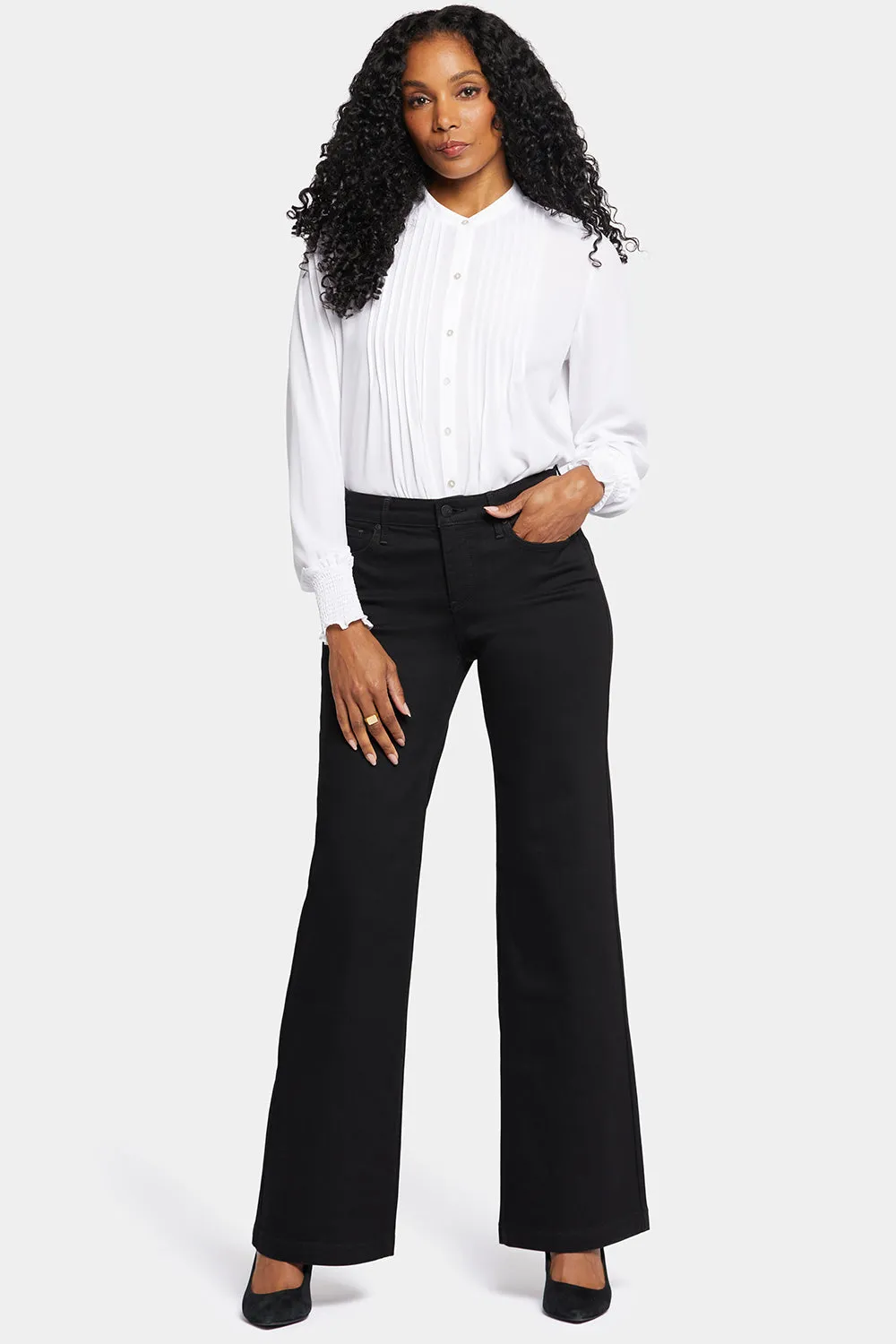 Teresa Wide Leg Jeans - Black Rinse