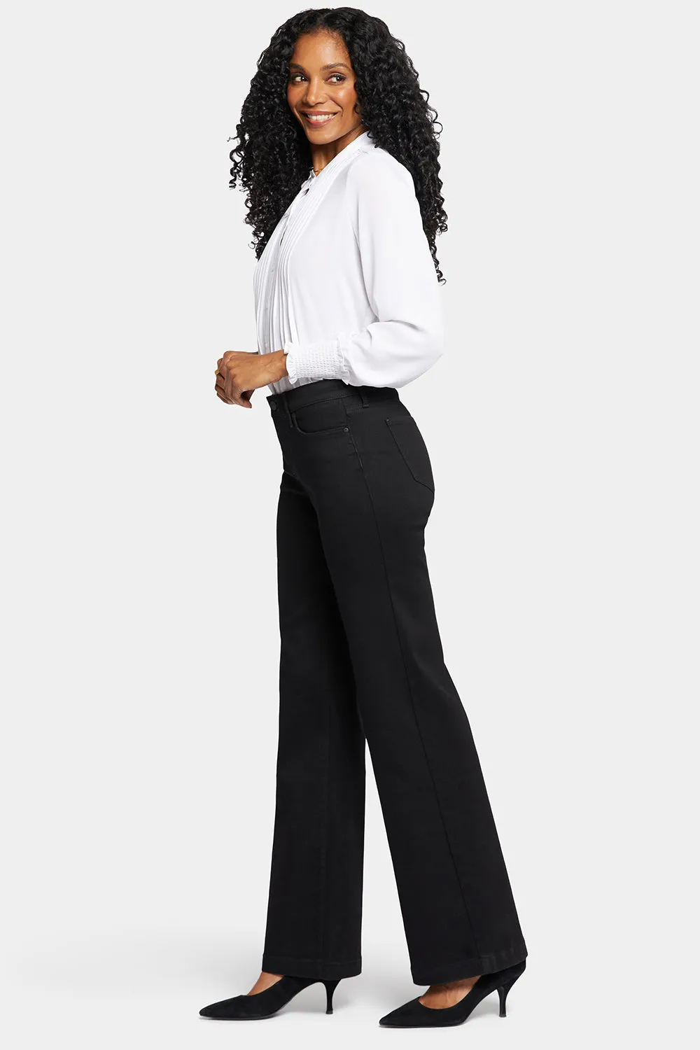 Teresa Wide Leg Jeans - Black Rinse