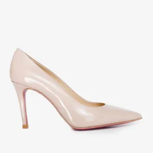 The Ege Cream Leather Pump Fuchsia Sole Women Shoe