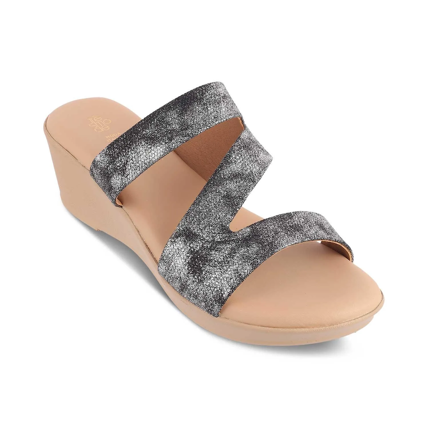 The Snike Pewter Women's Dress Wedge Sandals Tresmode