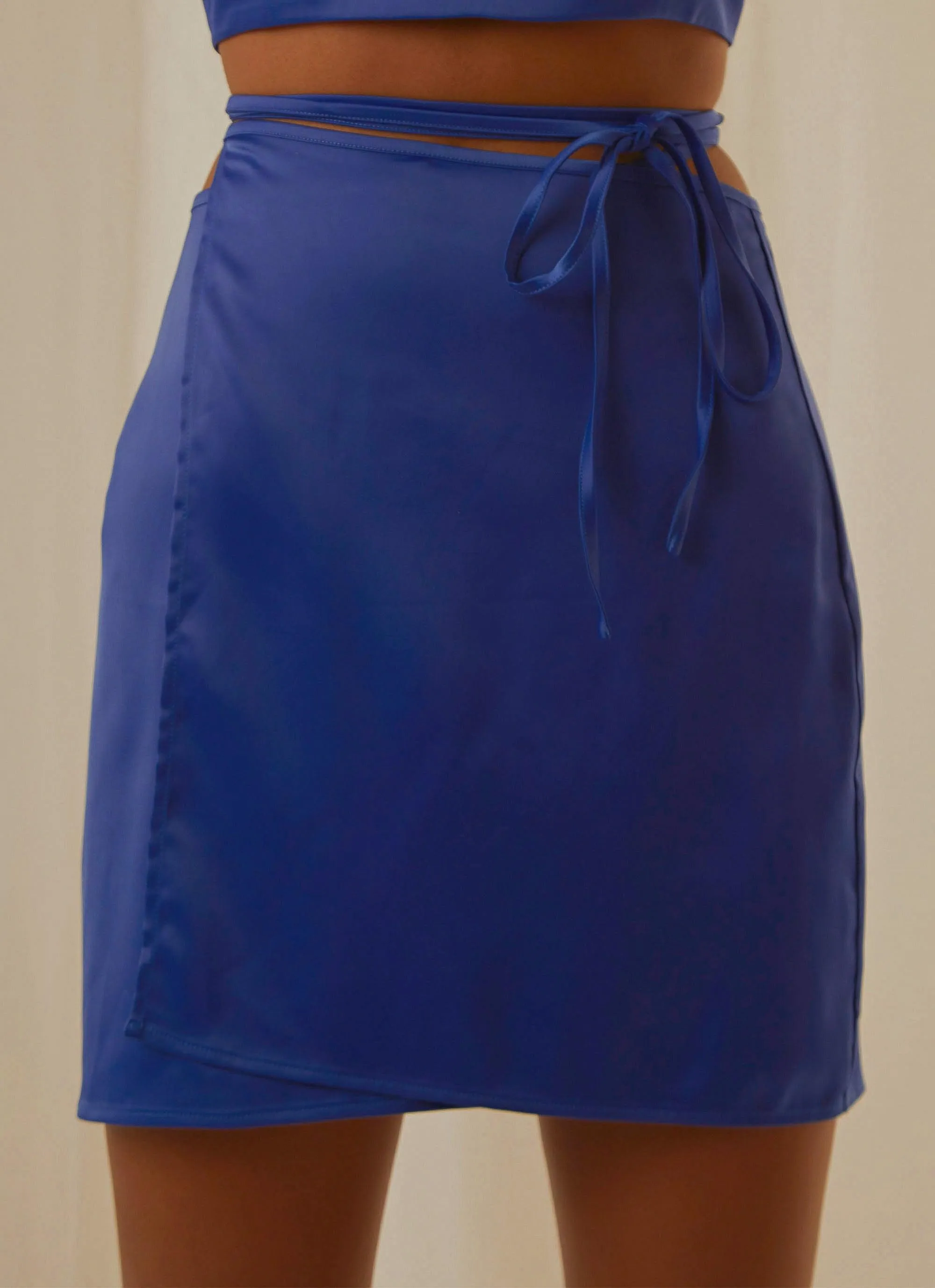 Until Midnight Mini Skirt - Cobalt